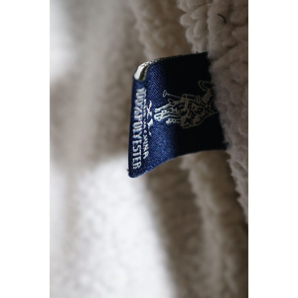 US Polo Assn. Junior's Striped Fleece Hooded Jacket w/Sherpa Lining (XL) - Picture 5 of 7